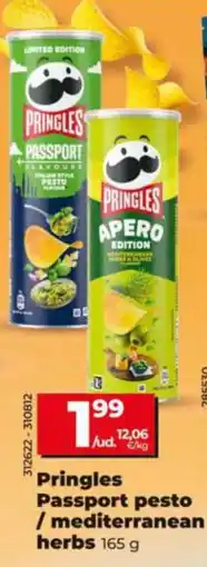 Dia Supermercados Pringles passport pesto / mediterranean herbs oferta