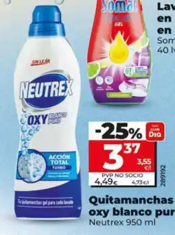 Dia Supermercados Neutrex quitamanchas oxy blanco puro oferta
