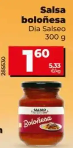 Dia Supermercados Salsa bolonesa oferta
