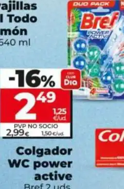 Dia Supermercados Bref Colgador WC power active oferta