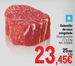 Makro Solomillo de vaca congelado oferta