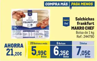 Makro chef salchichas frankfurt