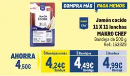 Makro makro chef jamón cocido oferta