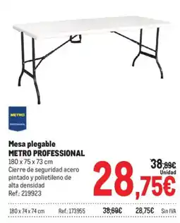 Makro Metro professional mesa plegable oferta