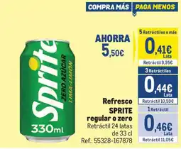 Makro Sprite refresco regular o zero oferta
