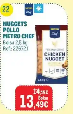 Makro Metro Chef nuggets pollo oferta