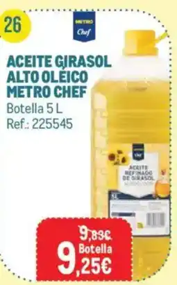 Makro Metro Chef aceite girasol alto oleico oferta