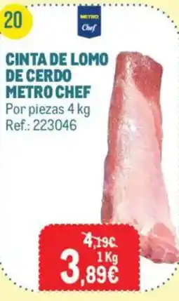 Makro Metro Chef cinta de lomo de cerdo oferta
