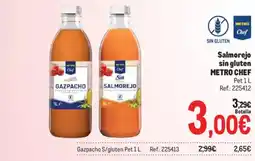 Makro Metro Chef salmorejo sin gluten oferta
