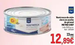 Makro Metro Chef ventresca de atún claro en aceite de girasol oferta