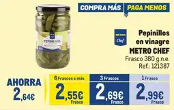 Makro Metro Chef pepinillos en vinagre oferta