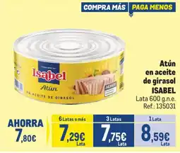 Makro Isabel atún en aceite de girasol oferta