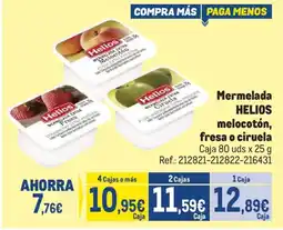 Makro Helios mermelada melocotón fresa o ciruela oferta