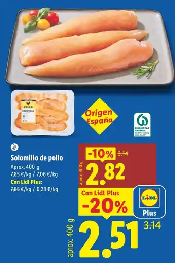 Pollo solomillo
