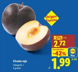 Lidl Ciruela roja oferta