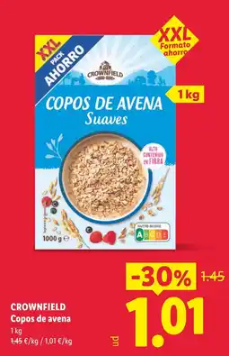 Lidl Crownfield copos de avena oferta
