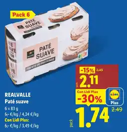 Lidl Realvalle paté suave oferta