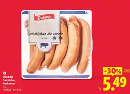 Lidl Dulano salchichas de cerdo oferta