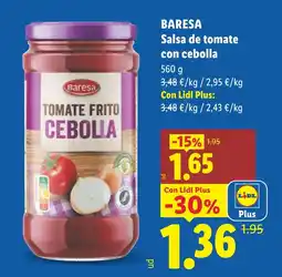 Lidl Baresa salsa de tomate con cebolla oferta