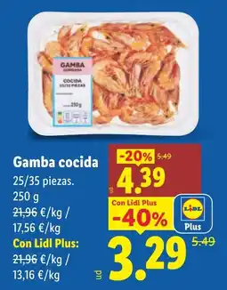 Lidl Gamba cocida oferta