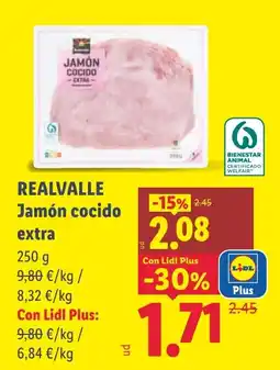 Lidl Realvalle jamón cocido extra oferta