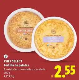 Lidl Chef Select tortilla de patatas oferta