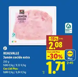Lidl Realvalle jamón cocido extra oferta
