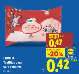 Lidl Lupilu toallitas para cara y manos oferta