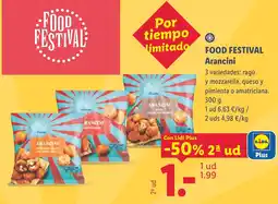 Lidl Food Festival Arancini oferta