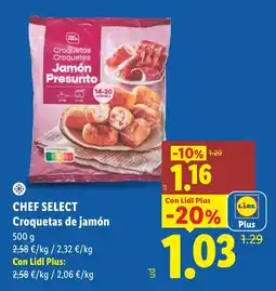 Lidl Chef Select croquetas de jamón oferta