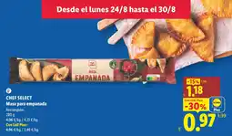Lidl Chef Select masa para empanada oferta