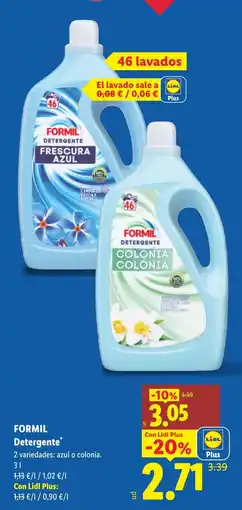 Lidl Formil Detergente oferta