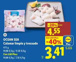 Lidl Ocean Sea calamar limpio y troceado oferta