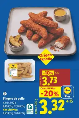 Lidl Pollo fingers empanados oferta