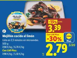 Lidl Marinco mejillón cocido al limón oferta