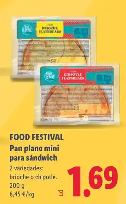 Lidl Food Festival pan plano mini para sándwich oferta