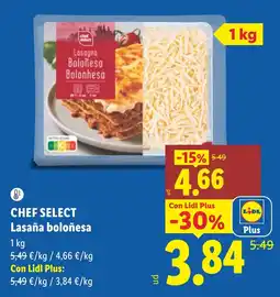 Lidl Chef Select Lasaña boloñesa oferta