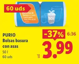 Lidl Purio bolsas basura con asas oferta