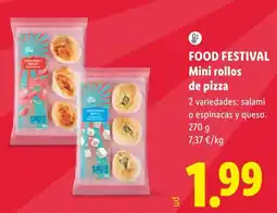 Lidl Food Festival mini rollos de pizza oferta