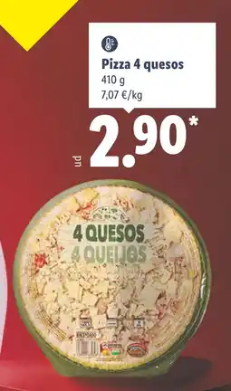 Lidl Pizza 4 quesos oferta