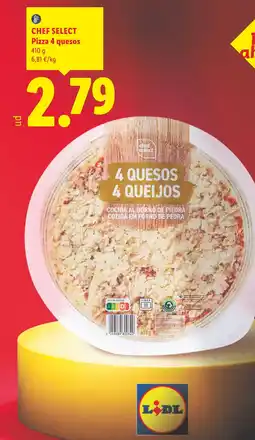 Lidl Chef Select pizza 4 quesos oferta