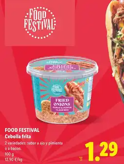 Lidl Food Festival Cebolla frita oferta
