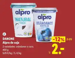 Lidl Danone Alpro de soja oferta