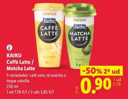 Lidl Kaiku Caffè Latte / Matcha Latte oferta