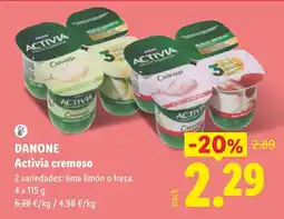 Lidl Danone Activia cremoso oferta