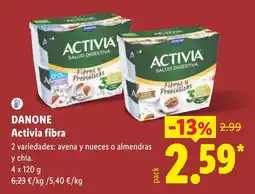 Lidl Danone activia fibra oferta