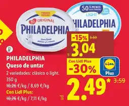 Lidl philadelphia queso de untar oferta