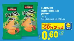 Lidl El tequito tortilla chips salsa jalapeño oferta