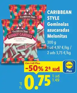 Lidl Caribbean Style Gominolas azucaradas Melonitas oferta