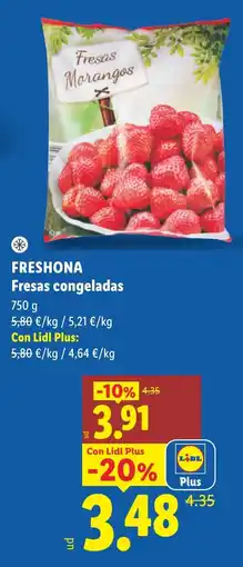 Lidl Freshona fresas congeladas oferta